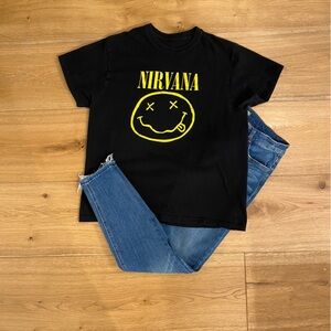 Nirvana graphics black short sleeve Tee